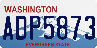 WA license plate ADP5873