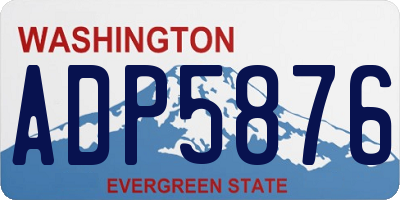 WA license plate ADP5876