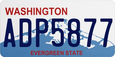 WA license plate ADP5877