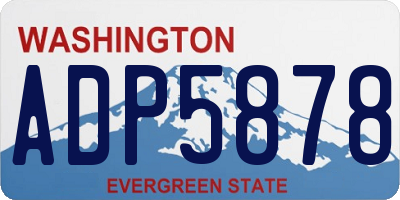 WA license plate ADP5878