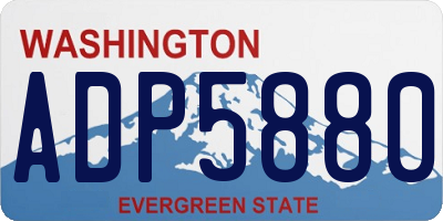 WA license plate ADP5880