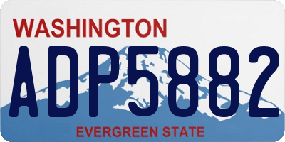 WA license plate ADP5882