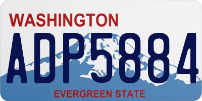 WA license plate ADP5884