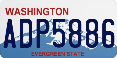 WA license plate ADP5886
