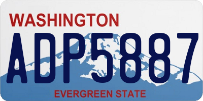 WA license plate ADP5887