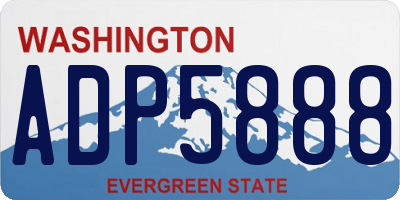 WA license plate ADP5888