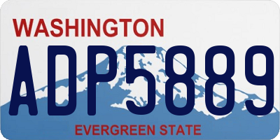 WA license plate ADP5889