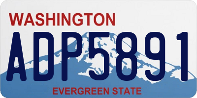 WA license plate ADP5891