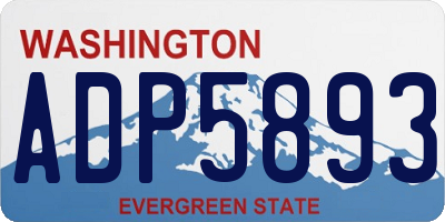 WA license plate ADP5893