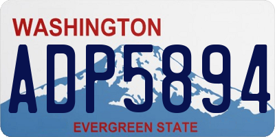 WA license plate ADP5894