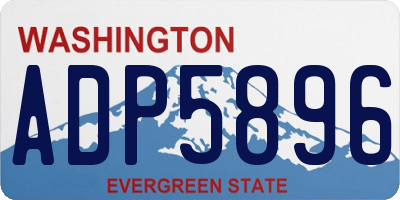 WA license plate ADP5896