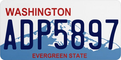 WA license plate ADP5897