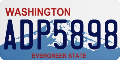 WA license plate ADP5898