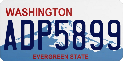 WA license plate ADP5899