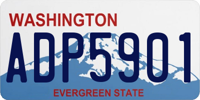WA license plate ADP5901