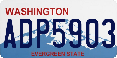 WA license plate ADP5903