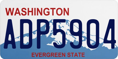 WA license plate ADP5904
