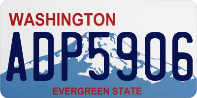 WA license plate ADP5906