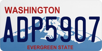 WA license plate ADP5907
