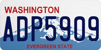 WA license plate ADP5909