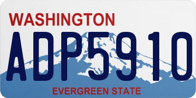 WA license plate ADP5910