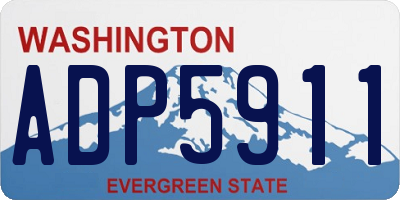 WA license plate ADP5911
