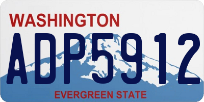 WA license plate ADP5912