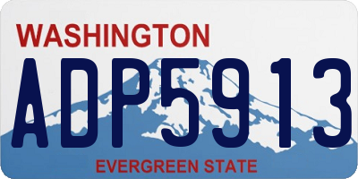 WA license plate ADP5913