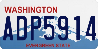 WA license plate ADP5914