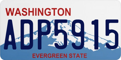 WA license plate ADP5915