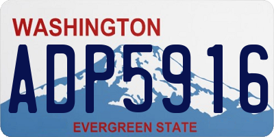 WA license plate ADP5916
