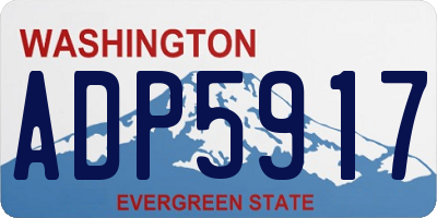 WA license plate ADP5917
