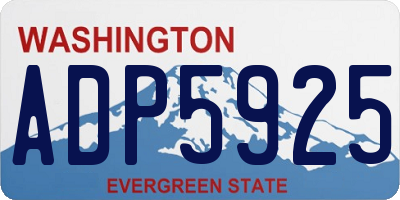 WA license plate ADP5925