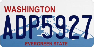 WA license plate ADP5927