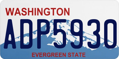 WA license plate ADP5930