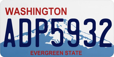 WA license plate ADP5932