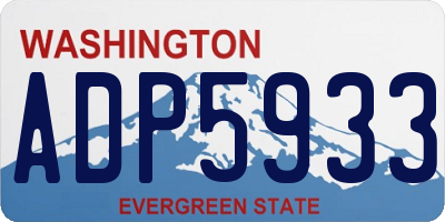 WA license plate ADP5933