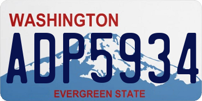 WA license plate ADP5934