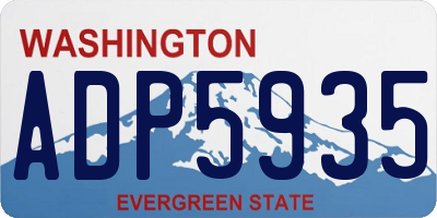 WA license plate ADP5935