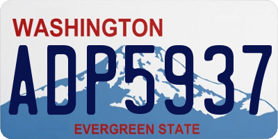 WA license plate ADP5937