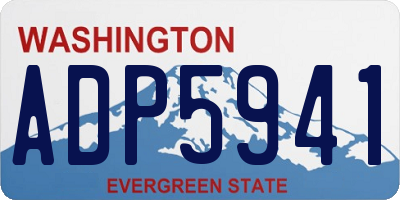 WA license plate ADP5941