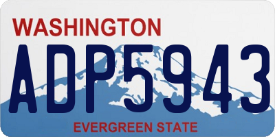 WA license plate ADP5943
