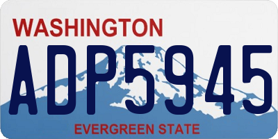 WA license plate ADP5945