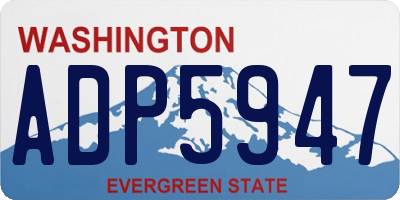 WA license plate ADP5947