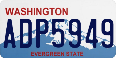WA license plate ADP5949