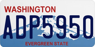 WA license plate ADP5950