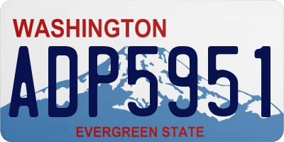 WA license plate ADP5951