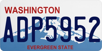 WA license plate ADP5952