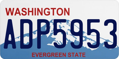 WA license plate ADP5953