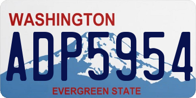 WA license plate ADP5954